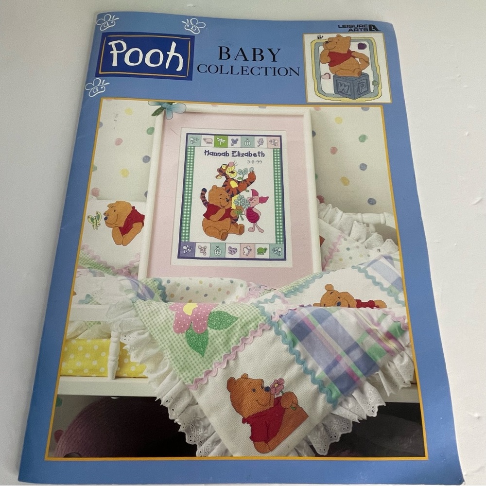 Art To Sew Disney Classic Pooh Quilt Craft 3 Squares Pooh Baby Cross Stitch Book - Picture 12 of 15
